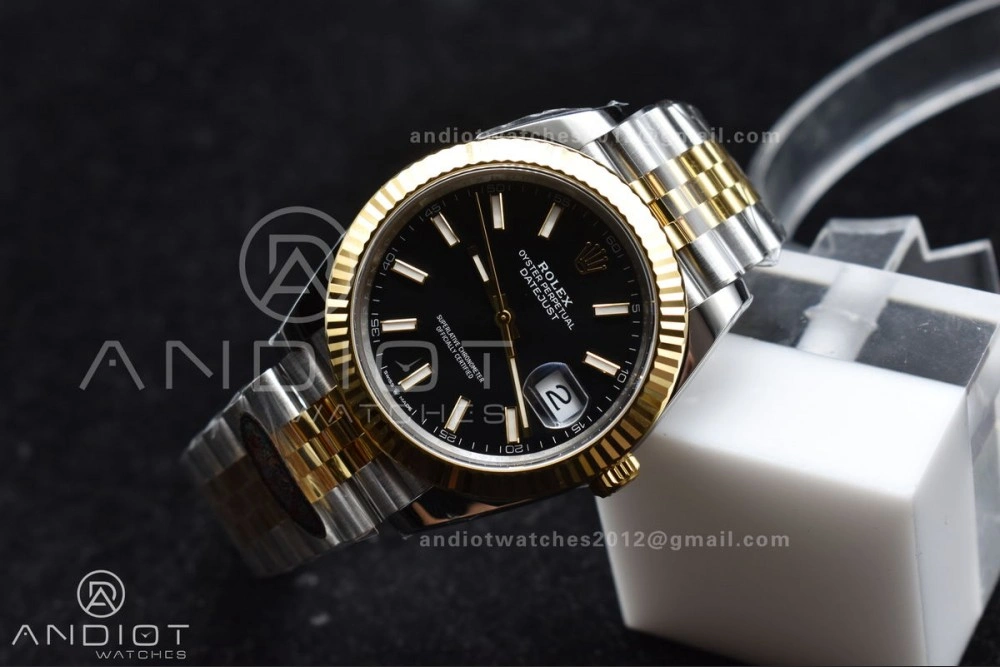 DateJust 41 126333 Clean 1:1 Best Edition 904L Steel Black Stick Dial on SS YG Jubilee Bracelet VR MoistureWicking 602