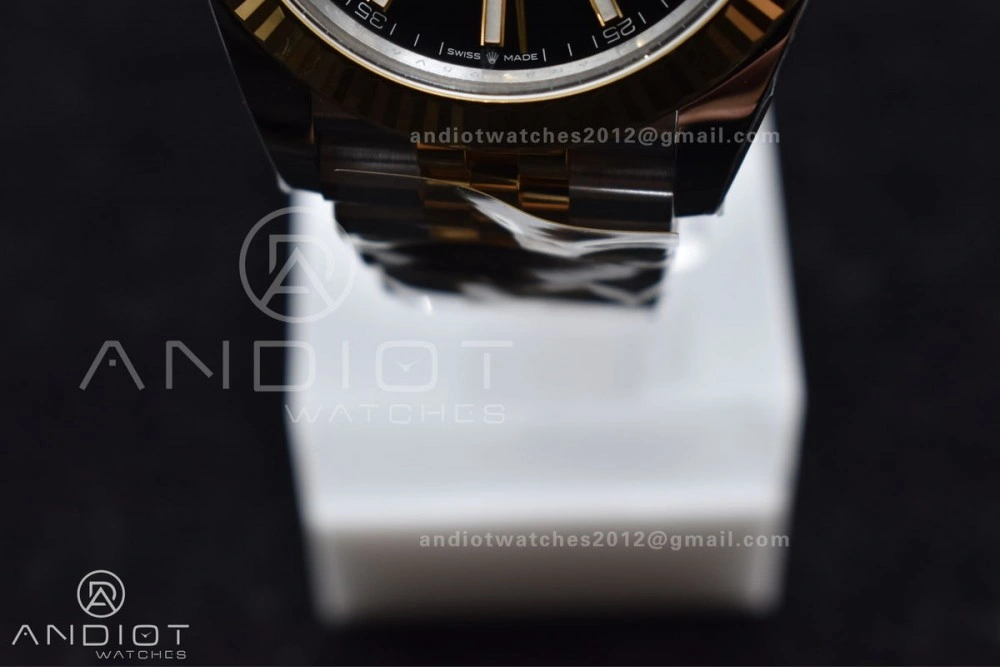 DateJust 41 126333 Clean 1:1 Best Edition 904L Steel Black Stick Dial on SS YG Jubilee Bracelet VR MoistureWicking 602