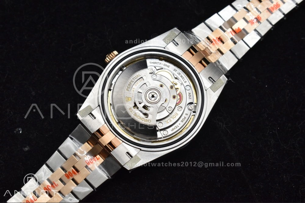 DateJust 41 126333 Clean 1:1 Best Edition 904L Steel Brown Stick Dial on SS RG Jubilee Bracelet VR Breathable 606