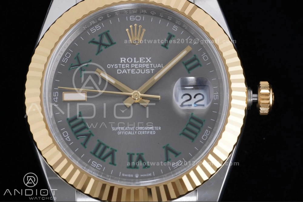 DateJust 41 126333 Clean 1:1 Best Edition 904L Steel Gray Dial Green Roman Marker on SS YG Oyster Bracelet SH3235 (72 Hours Power Reserve) Youthful 604
