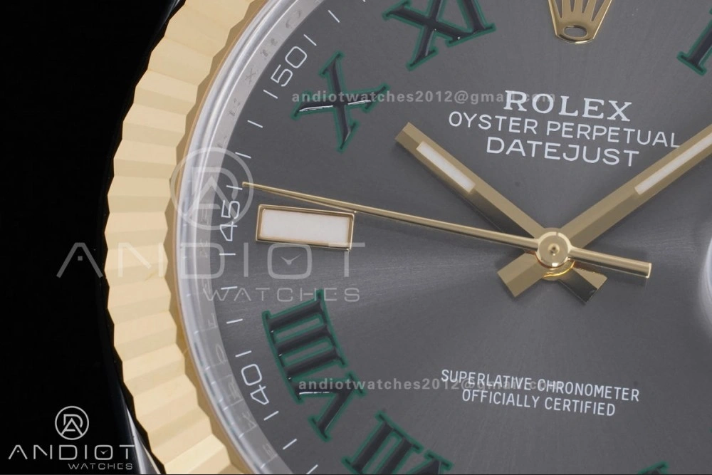 DateJust 41 126333 Clean 1:1 Best Edition 904L Steel Gray Dial Green Roman Marker on SS YG Oyster Bracelet SH3235 (72 Hours Power Reserve) Youthful 604
