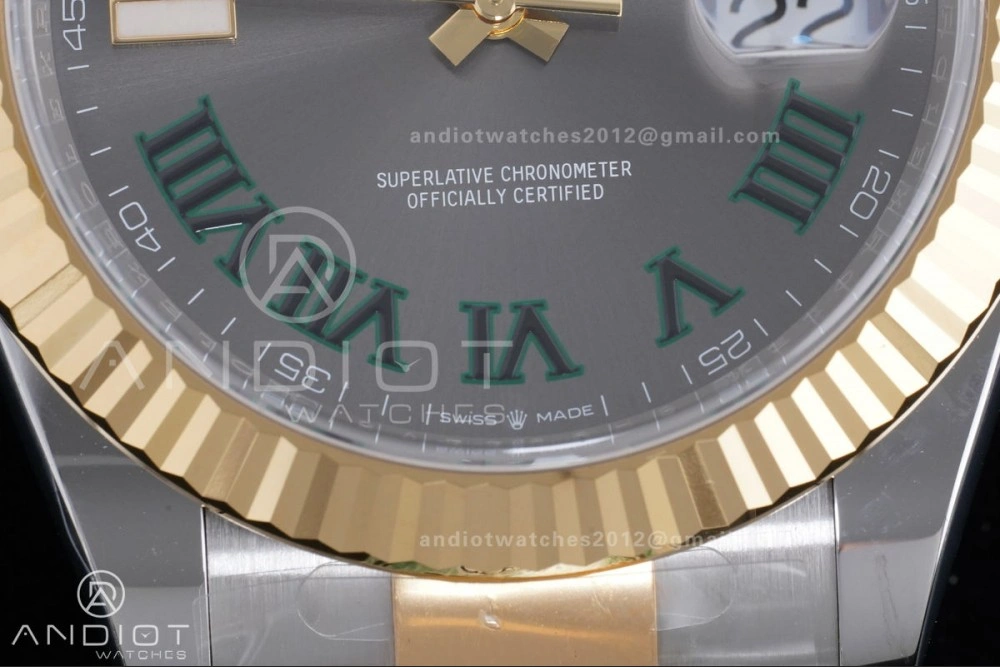 DateJust 41 126333 Clean 1:1 Best Edition 904L Steel Gray Dial Green Roman Marker on SS YG Oyster Bracelet SH3235 (72 Hours Power Reserve) Youthful 604