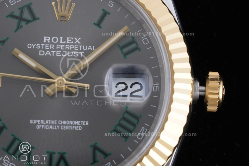 DateJust 41 126333 Clean 1:1 Best Edition 904L Steel Gray Dial Green Roman Marker on SS YG Oyster Bracelet SH3235 (72 Hours Power Reserve) Youthful 604