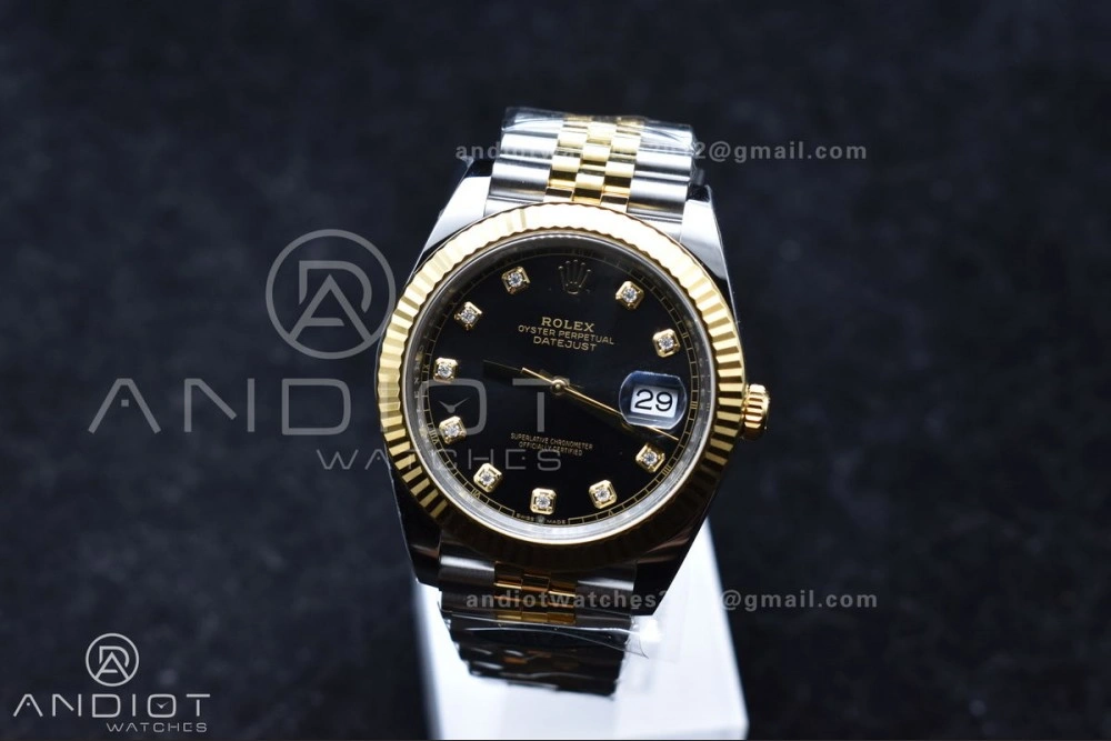 Chic DateJust 41 126333 Clean 1:1 Best Edition 904L Steel YG Diamonds Dial On SS YG Jubilee Bracelet VR 609