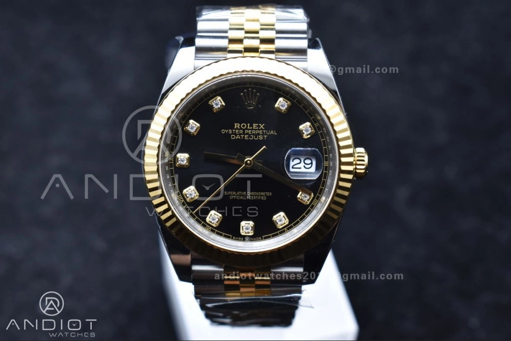 Chic DateJust 41 126333 Clean 1:1 Best Edition 904L Steel YG Diamonds Dial On SS YG Jubilee Bracelet VR 609