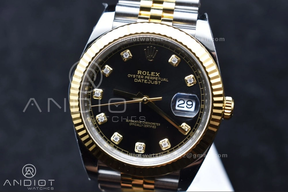 Chic DateJust 41 126333 Clean 1:1 Best Edition 904L Steel YG Diamonds Dial On SS YG Jubilee Bracelet VR 609