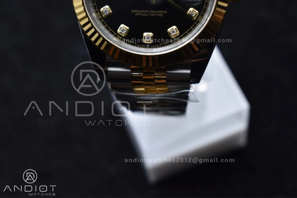 Chic DateJust 41 126333 Clean 1:1 Best Edition 904L Steel YG Diamonds Dial On SS YG Jubilee Bracelet VR 609