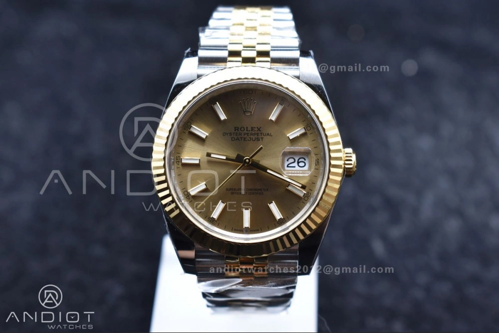 DateJust 41 126333 Clean 1:1 Best Edition 904L Steel YG Stick Dial on SS YG Jubilee Bracelet VR UrbanChic 607