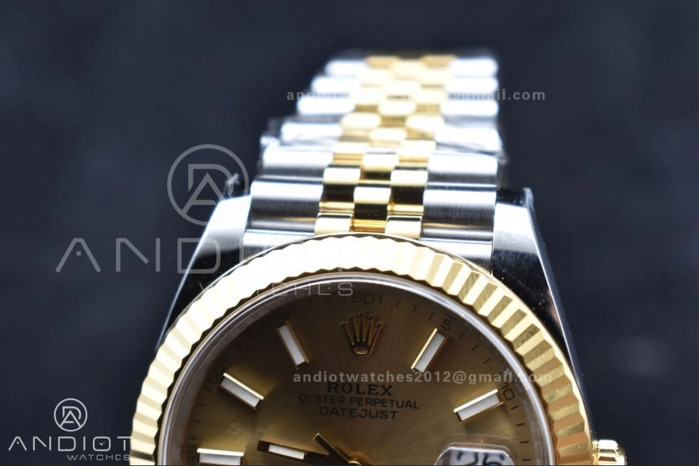DateJust 41 126333 Clean 1:1 Best Edition 904L Steel YG Stick Dial on SS YG Jubilee Bracelet VR UrbanChic 607