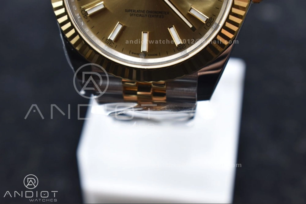 DateJust 41 126333 Clean 1:1 Best Edition 904L Steel YG Stick Dial on SS YG Jubilee Bracelet VR UrbanChic 607