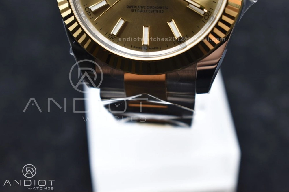 DateJust 41 126333 Clean 1:1 Best Edition 904L Steel YG Stick Dial on SS YG Oyster Bracelet VR Vibrant 619