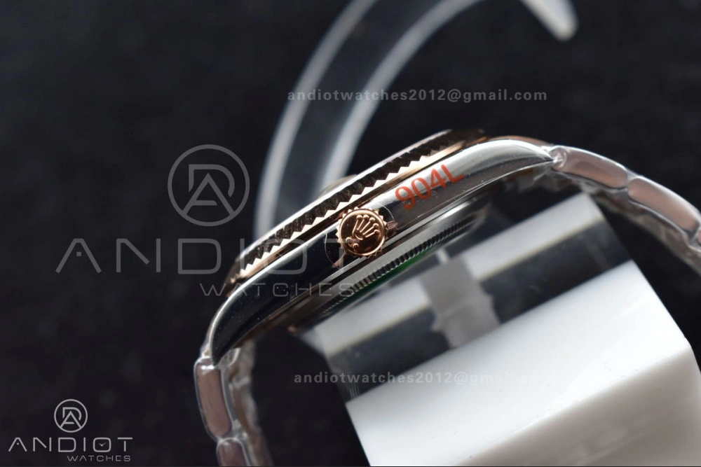 FlexibleFit DateJust 41 126333 GMF Best Edition RG Plated Coffee Dial on SS RG Oyster Bracelet A 611