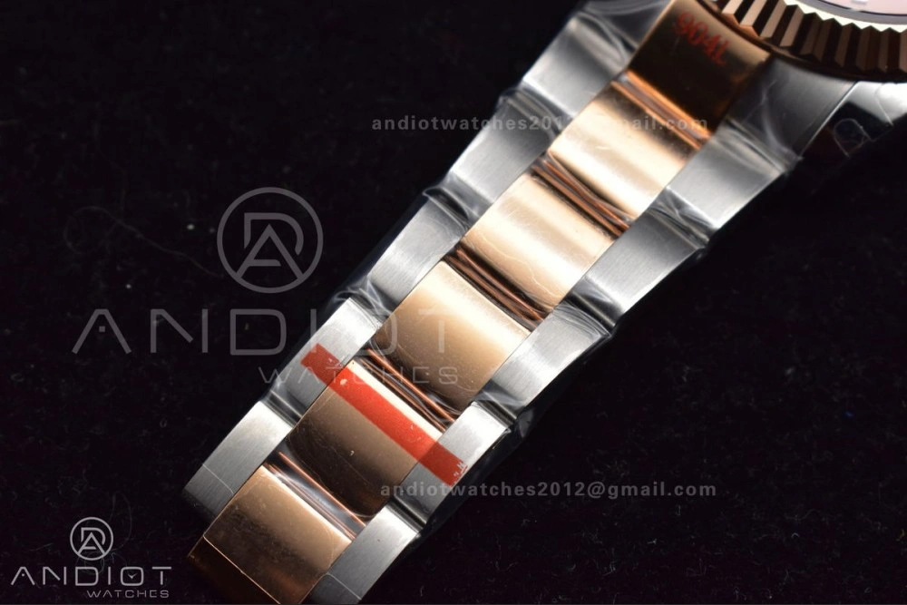 FlexibleFit DateJust 41 126333 GMF Best Edition RG Plated Coffee Dial on SS RG Oyster Bracelet A 611