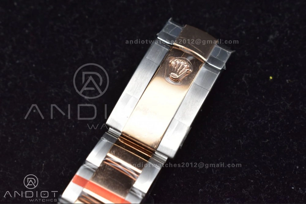 FlexibleFit DateJust 41 126333 GMF Best Edition RG Plated Coffee Dial on SS RG Oyster Bracelet A 611
