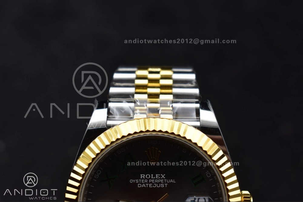 TopPick DateJust 41 126333 SS YG ARF 1:1 Best Edition 904L Steel Gray Green Roman Dial on SS YG Jubilee Bracelet SH3235 (Gain Weight) 620
