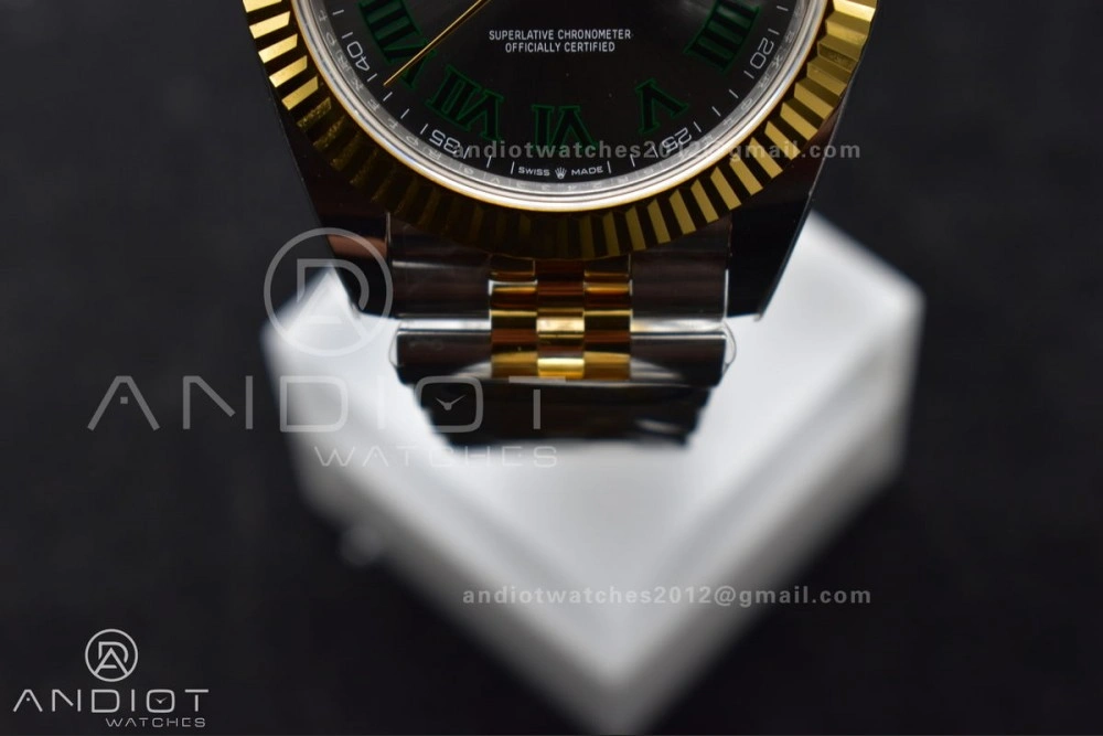 TopPick DateJust 41 126333 SS YG ARF 1:1 Best Edition 904L Steel Gray Green Roman Dial on SS YG Jubilee Bracelet SH3235 (Gain Weight) 620