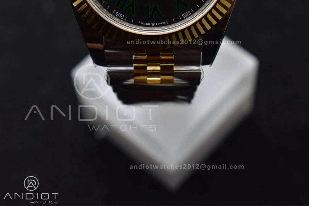 TopPick DateJust 41 126333 SS YG ARF 1:1 Best Edition 904L Steel Gray Green Roman Dial on SS YG Jubilee Bracelet SH3235 (Gain Weight) 620