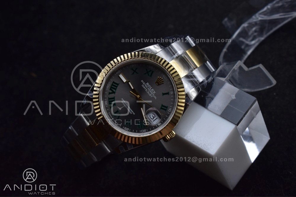 DateJust 41 126333 SS YG GMF 1:1 Best Edition 904L Steel Gray Green Roman Dial on SS YG Oyster Bracelet A Efficient 614