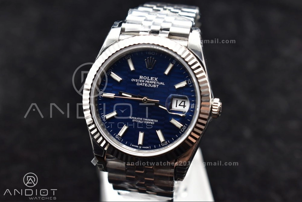 DateJust 41 126334 904L SS VSF 1:1 Best Edition Blue Checked Dial on Jubilee Bracelet VS FastDry 617