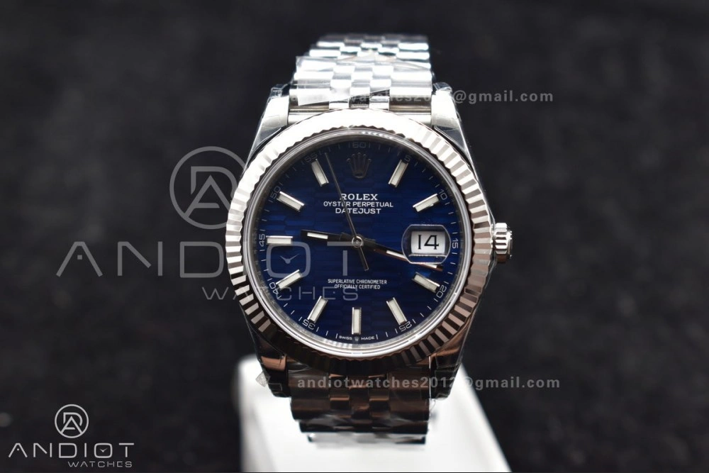 DateJust 41 126334 904L SS VSF 1:1 Best Edition Blue Checked Dial on Jubilee Bracelet VS FastDry 617
