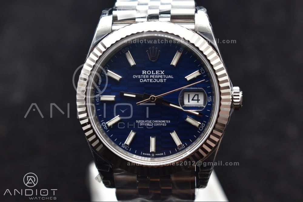 DateJust 41 126334 904L SS VSF 1:1 Best Edition Blue Checked Dial on Jubilee Bracelet VS FastDry 617