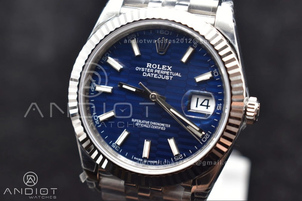 DateJust 41 126334 904L SS VSF 1:1 Best Edition Blue Checked Dial on Jubilee Bracelet VS FastDry 617