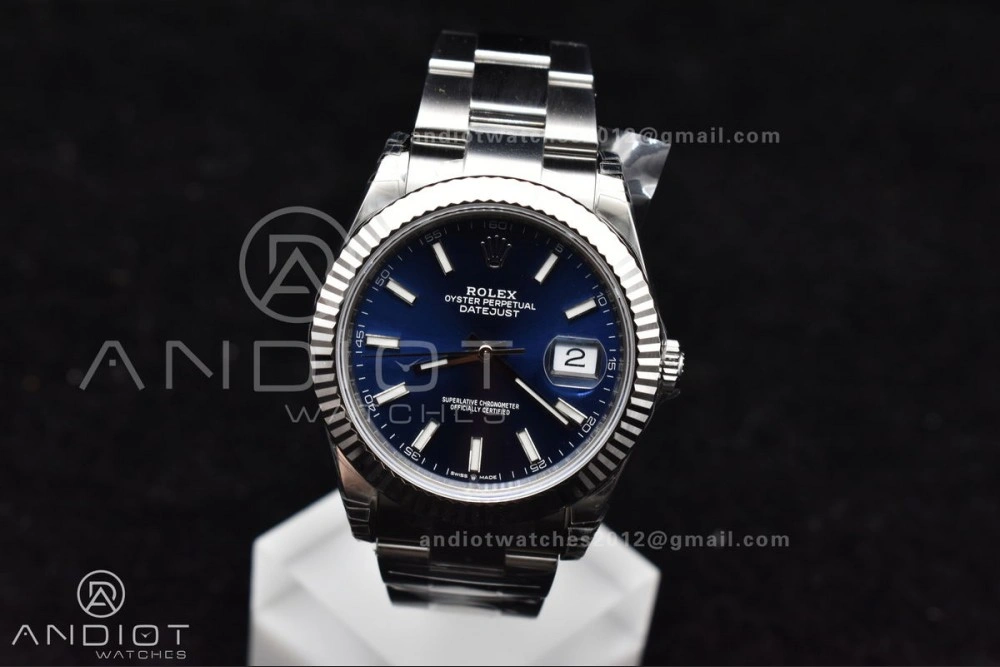 Resilient DateJust 41 126334 904L SS VSF 1:1 Best Edition Blue Dial On Oyster Bracelet VS 613