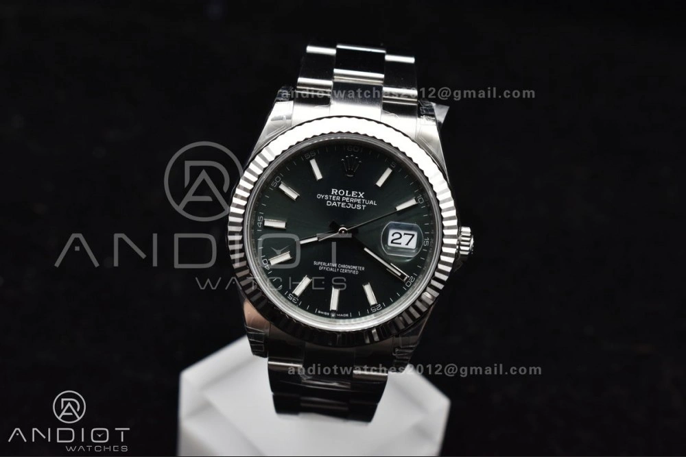 EasyMatch DateJust 41 126334 904L SS VSF 1:1 Best Edition Green Dial On Oyster Bracelet VS 616