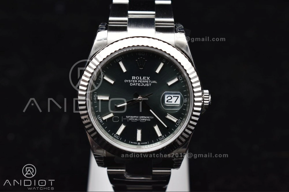 EasyMatch DateJust 41 126334 904L SS VSF 1:1 Best Edition Green Dial On Oyster Bracelet VS 616
