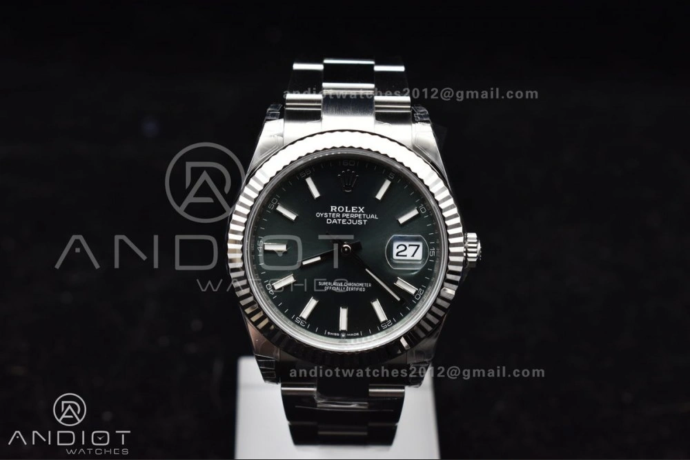 EasyMatch DateJust 41 126334 904L SS VSF 1:1 Best Edition Green Dial On Oyster Bracelet VS 616