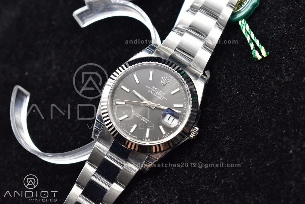 DateJust 41 126334 904L SS VSF 1:1 Best Edition Grey Dial on Oyster Bracelet VS QuickDry 624