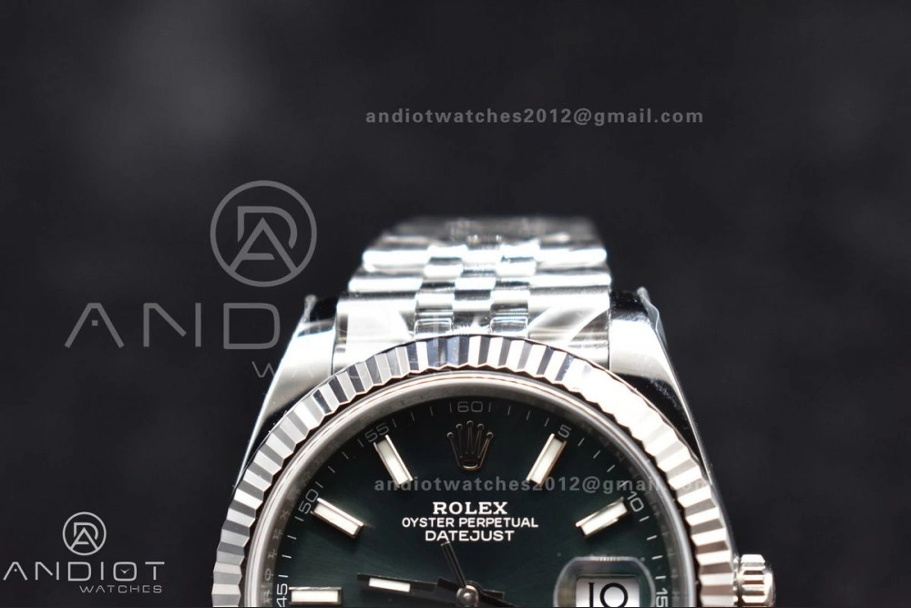 GoodFit DateJust 41 126334 Clean 1:1 Best Edition 904L Steel Green Stick Dial on Jubilee Bracelet VR 405