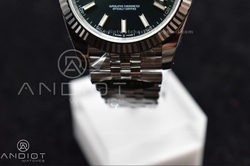 GoodFit DateJust 41 126334 Clean 1:1 Best Edition 904L Steel Green Stick Dial on Jubilee Bracelet VR 405