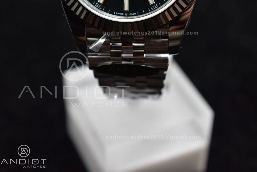 GoodFit DateJust 41 126334 Clean 1:1 Best Edition 904L Steel Green Stick Dial on Jubilee Bracelet VR 405