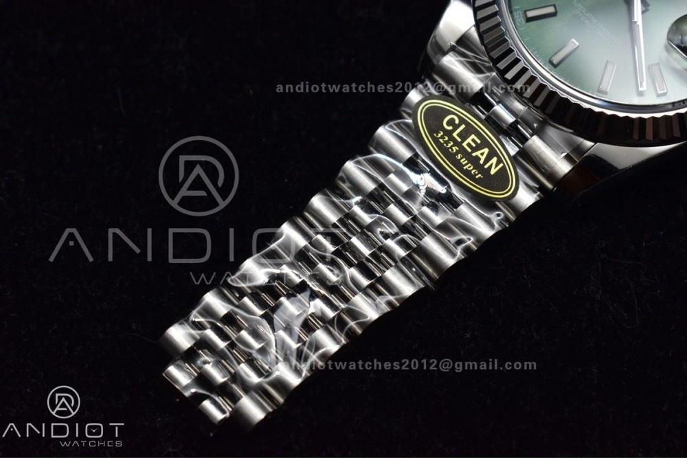 GoodFit DateJust 41 126334 Clean 1:1 Best Edition 904L Steel Green Stick Dial on Jubilee Bracelet VR 405