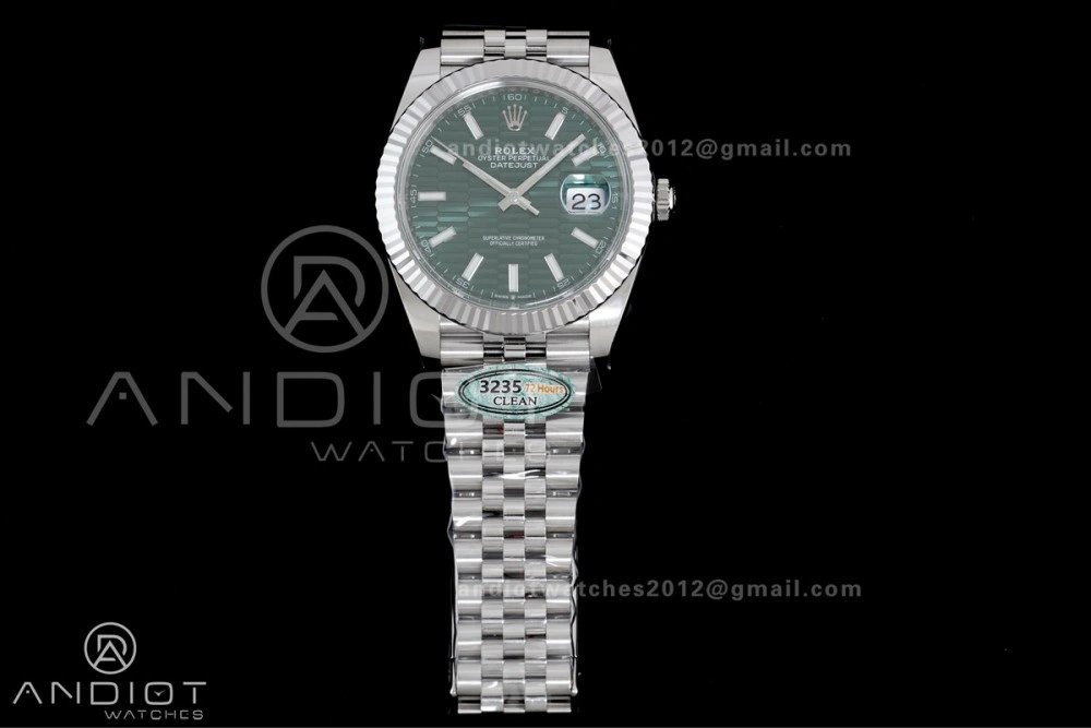 SmartChoice DateJust 41 126334 Clean 1:1 Best Edition 904L Steel Green Textured Dial on Jubilee Bracelet SH 629