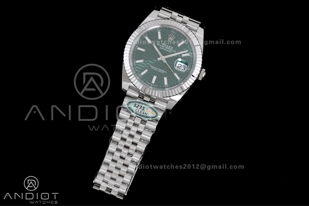 SmartChoice DateJust 41 126334 Clean 1:1 Best Edition 904L Steel Green Textured Dial on Jubilee Bracelet SH 629