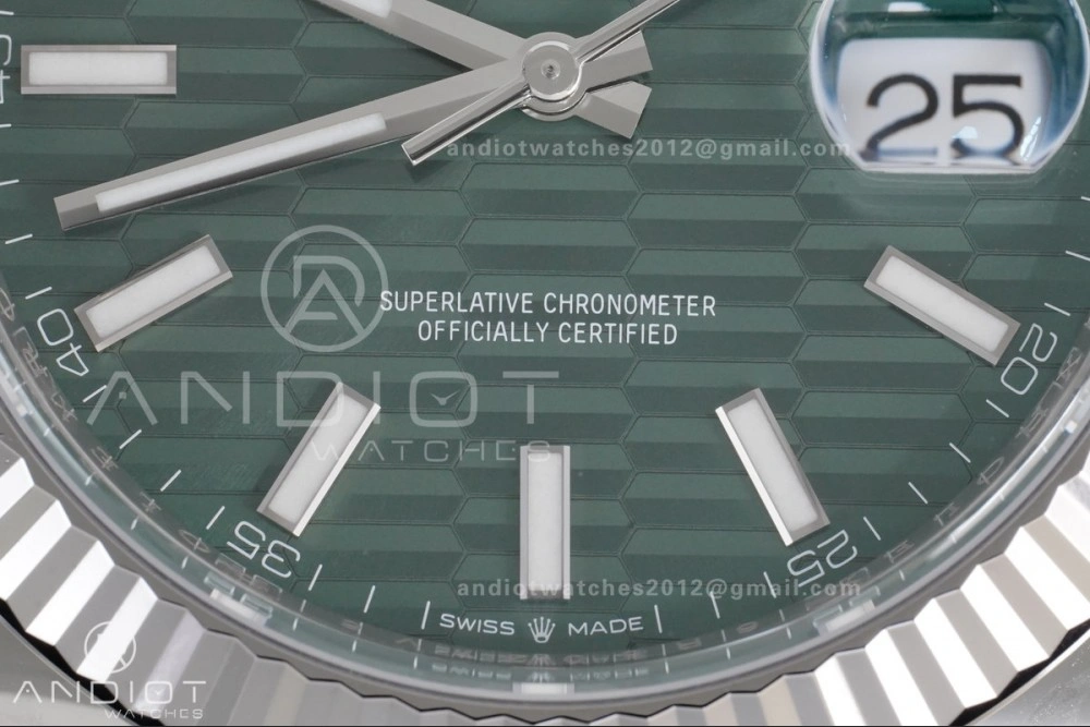 SmartChoice DateJust 41 126334 Clean 1:1 Best Edition 904L Steel Green Textured Dial on Jubilee Bracelet SH 629