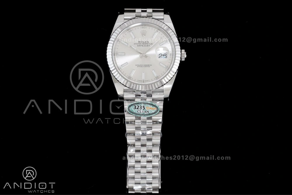 DateJust 41 126334 Clean 1:1 Best Edition 904L Steel Silver Stick Dial on Jubilee Bracelet SH Premium 625
