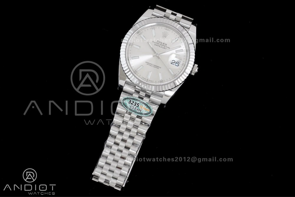 DateJust 41 126334 Clean 1:1 Best Edition 904L Steel Silver Stick Dial on Jubilee Bracelet SH Premium 625