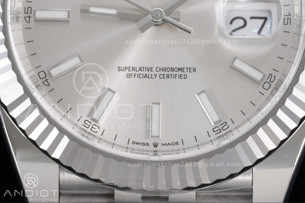 DateJust 41 126334 Clean 1:1 Best Edition 904L Steel Silver Stick Dial on Jubilee Bracelet SH Premium 625