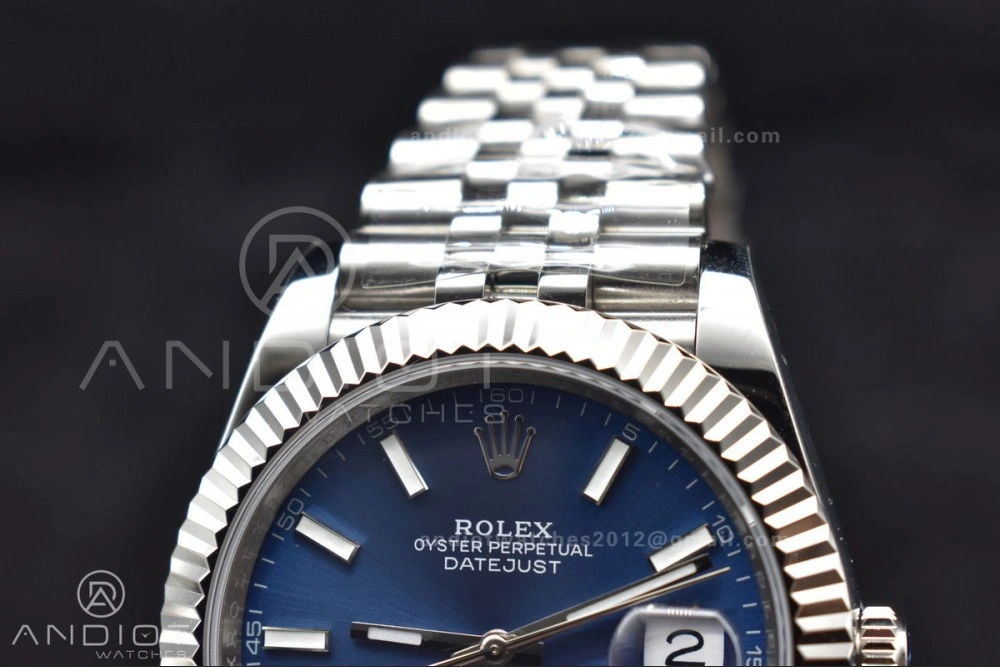 DateJust 41 126334 DIWF 1:1 Best Edition 904L Steel Blue Stick Dial on Jubilee Bracelet SA SportInspired 631