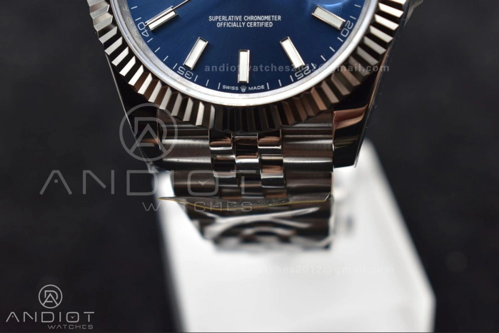 DateJust 41 126334 DIWF 1:1 Best Edition 904L Steel Blue Stick Dial on Jubilee Bracelet SA SportInspired 631