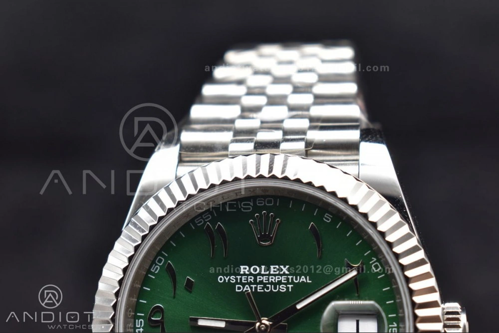 DateJust 41 126334 DIWF 1:1 Best Edition 904L Steel Green Dial Arabic Marker on Jubilee Bracelet SA GoodFit 638