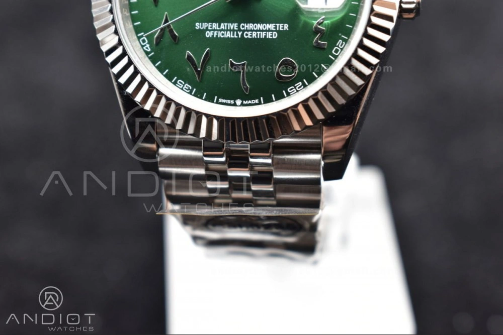 DateJust 41 126334 DIWF 1:1 Best Edition 904L Steel Green Dial Arabic Marker on Jubilee Bracelet SA GoodFit 638