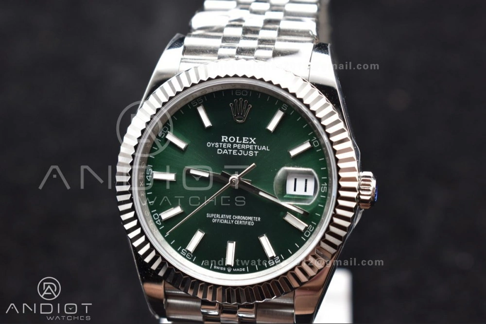 DateJust 41 126334 DIWF 1:1 Best Edition 904L Steel Green Sundust Dial on Jubilee Bracelet SA ComfortFit 635