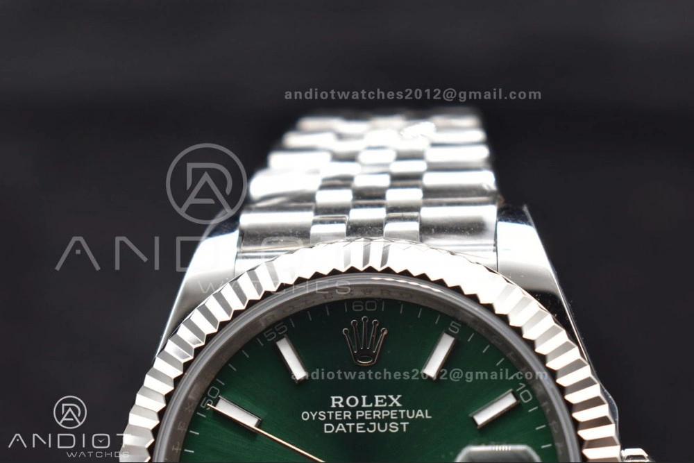DateJust 41 126334 DIWF 1:1 Best Edition 904L Steel Green Sundust Dial on Jubilee Bracelet SA ComfortFit 635