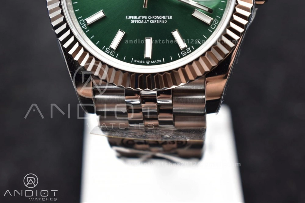 DateJust 41 126334 DIWF 1:1 Best Edition 904L Steel Green Sundust Dial on Jubilee Bracelet SA ComfortFit 635
