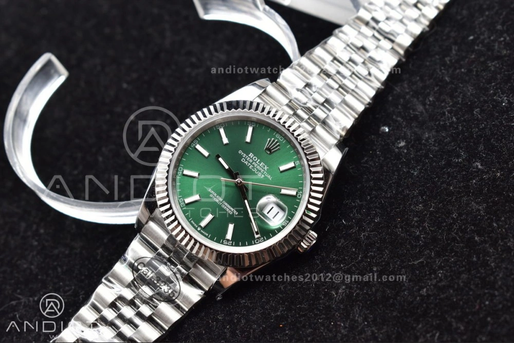 DateJust 41 126334 DIWF 1:1 Best Edition 904L Steel Green Sundust Dial on Jubilee Bracelet SA ComfortFit 635