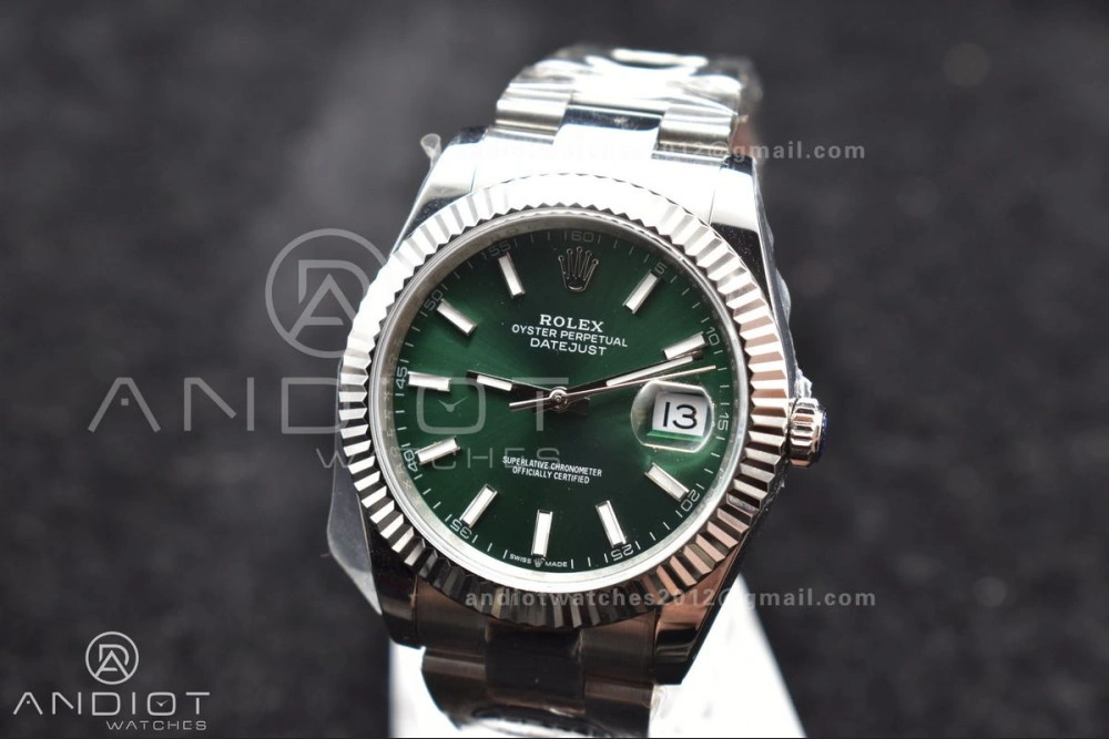 TravelReady DateJust 41 126334 DIWF 1:1 Best Edition 904L Steel Green Sundust Dial on Oyster Bracelet SA 648
